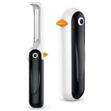 Load image into Gallery viewer, Vegetable Peeler Penguin Shape Collapsible Stainless Steel Blade Fruit Peeler Portable Kitchen Foldable Gadget Tool for Carrot Cucumber Potatoes Melon Peeling