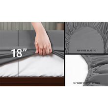 Load image into Gallery viewer, Swtroom Bedding Queen Bed Sheets Set - 4 Piece Bedding - Brushed Microfiber - Shrinkage and Fade Resistant - Easy Care (Queen, Grey)
