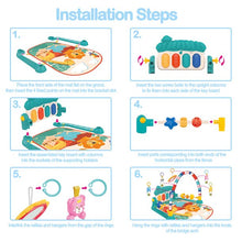 Load image into Gallery viewer, Baby Play Mat for Infant with Music and Mirror, Newborn Piano Activity Center Toys Gym Floor Playmat for Boys Girls
