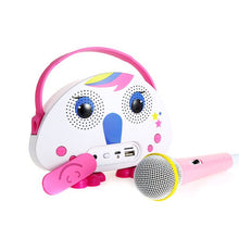 Load image into Gallery viewer, Cosmonic Karaoke Bluetooth Machine for Children with Microphone Karaoke Player Wireless Kid Singing Indoor and Outdoor Travel Activities Party Christmas Birthday Gifts for Children