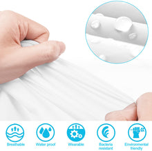 Load image into Gallery viewer, EVA Rain Poncho for Adults, 2 Pack Reusable Raincoat with Hoods and Sleeves Lightweight Rain, White