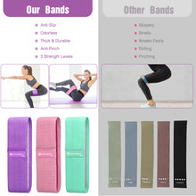 Load image into Gallery viewer, Resistance Bands for Legs and Butt Exercise Bands - Non Slip Elastic Booty Bands, 3 Levels Workout Bands Women Sports Fitness Band for Squat Glute Hip Training