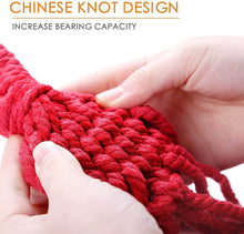 Load image into Gallery viewer, Double Hammock 2 Person Canvas Cotton Hammock with Carrying Bag for Patio Porch Garden Backyard Lounging Outdoor/ Indoor Rainbow Stripe Hammock