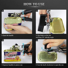 Load image into Gallery viewer, Meidong Can Opener, 3-In-1 Can Opener Manual Smooth Edge, Bottle Opener Ergonomic Anti-slip Grips, Lightweight Can Opener Stainless Steel with Heavy Duty Sharp Blade for Seniors Arthritis