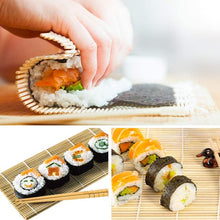 Load image into Gallery viewer, Sushi Making Kit, 2 Bamboo Sushi Mats and 1 Professional Sushi Bazooka Rice Roller, 2 Pairs of Bamboo Chopsticks, Avocado Slicer Holder Paddle Spreader, Rolling, Beginner Sushi Kit DIY at Home