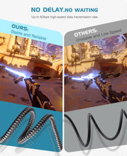 Load image into Gallery viewer, Link Cable 19FT/6M Compatible for Oculus Quest 2, FLOPAD Nylon Braided High Speed Data Transfer & Fast Charging Cable Compatible for VR Headset Quest Headset and Gaming PC