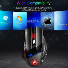 Load image into Gallery viewer, Meidong X7 Wired Gaming Mouse Spectrum Backlit Ergonomic Mouse with 7 colorful breathing light Backlight Modes and Four gears adjustable DPI for Windows PC Gamers(Black)