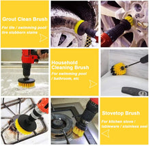 Load image into Gallery viewer, 22 Piece Drill Brush Attachment Set, All Purpose Power Clean Scrubber Brush, Scrub Pads & Sponge for Bathroom, Kitchen,Grout,Tub,Tile,Corners,Auto