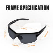 Load image into Gallery viewer, Sunglasses Polarized Rimless Sports Cycling Sunglasses for Running Golf Fishing Hiking Baseball Black