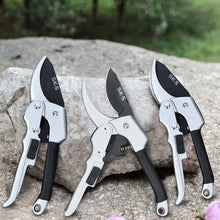 Load image into Gallery viewer, Professional SK-5 Hand Pruning Shears, Hand Pruners, Tree Trimmers Secateurs-Garden Scissors for Garden Art, Bypass Pruning Shears with Safety Lock (Sliver)