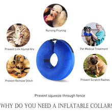 Load image into Gallery viewer, Meidong Protective Inflatable Cone Collar for Dogs and Cats, Soft Pet Recovery E-Collar Cone Small Medium Large Dogs, Designed to Prevent Pets from Touching Stitches(M)