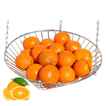 Load image into Gallery viewer, 3 Tier Hanging Fruit Basket, Modern Country Style Home Decor, Countertop Space Saver for Fruits or Vegetables (Silver)