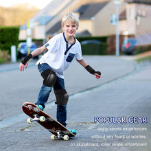 Load image into Gallery viewer, Meidong Skateboard Knee Pads Elbow Pad, Skate Pads 2 in 1 Protective Gear Set Four-piece Set for Skateboarding Skating Cycling Biking Bicycle Scooter