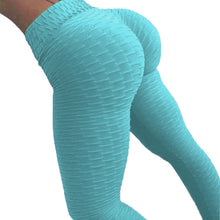 Load image into Gallery viewer, Women's Ruched Butt Lifting High Waist Yoga Pants Tummy Control Stretchy Workout Leggings Textured Booty Tights