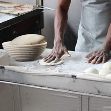 Load image into Gallery viewer, Banneton Proofing Basket Rising Bowl 9 Inch Basket Brotform Perfect Sourdough Baking with Liner Metal Dough Slashing Scraper Food-Grade Easy Clean Natural Rattan Basket