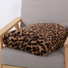 Load image into Gallery viewer, COSMONIC Fluffy Plush Blanket, Cheetah Print Warm Cozy Throw Blankets for Bed Sofa Couch, Leopard Pattern Super Soft Fuzzy Thick Bedding Blankets, Brown, 51 x 63 Inch