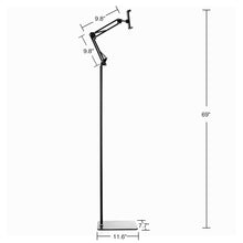 Load image into Gallery viewer, Tablet Floor Stand COSMONIC 360 Degree Adjustable Rotating Phone Holder Tablet Stand-Foot Floor Stand for 3.5 to 11 in Devices
