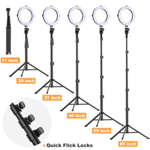 Load image into Gallery viewer, 8'' Selfie Ring Light with Tripod Stand - Dimmable Selfie Ring Light LED Camera Ringlight with Tripod and Phone Holder, Remote(Upgraded)