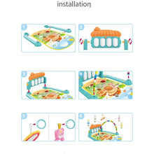 Load image into Gallery viewer, Baby Play Mat for Infant with Music and Mirror, Newborn Piano Activity Center Toys Gym Floor Playmat for Boys Girls