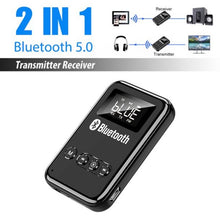 Load image into Gallery viewer, Bluetooth Transmitter ReceiverBluetooth 5.0 Transmitter and Receiver, 2-in-1 Wireless Adapter