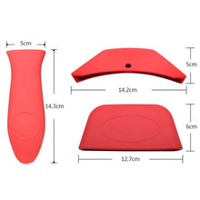 Load image into Gallery viewer, Meidong Hot Handle Holder Heat-Resistant Premium Silicone Kitchen Classic Assist Protecting Handle Cover for Skillets Frying Pans Griddles Cookware Handles (3pcs, Red)