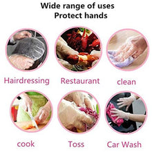 Load image into Gallery viewer, (5*100) Disposable Transparent Barbecue Gloves Work for Food Service gloves,Cooking, Cleaning, Hair Coloring, Painting,BBQ,Food Handling