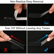 Load image into Gallery viewer, Meidong Multipurpose Nano Grip Tape Reusable Removable Washable Double Sided Sticky Strips Seamless Traceless Tape Adhesive Kitchen Holder (Clear - 5M/16.4ft)