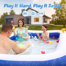 Load image into Gallery viewer, Inflatable Swimming Pool for Kids, 120"x72"x22" Full-Sized Family Swim & Ball Pool for 2 3 4 5 Years Old Kids and Adults, Summer Swim Center for Garden and Backyard