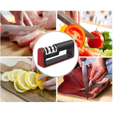 Load image into Gallery viewer, Meidong Kitchen Helper Sharpening Tool 3-Stage kitchen Knife Sharpener System - Coarse, Medium and Fine knife sharpner - for blunt knives resharpening and for every day fine touch-up use
