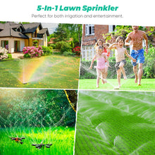 Load image into Gallery viewer, Mighty Rock Sprinklers for Yard, 5-In-1 Lawn Sprinkler with 360-Degree Rotation, Large Coverage Area, 5 Arms, 20 Nozzles, Household Automatic Irrigation System for Plants, Backyard and Garden