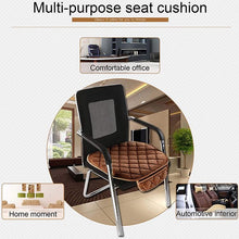 Load image into Gallery viewer, 3 PCS Car Seat Cover Pad Mat Cushion Universal Fit Breathable Blanket Nonslip Auto Truck Office Plush Rhombus -Coffee