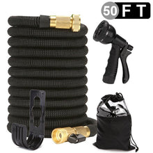 Load image into Gallery viewer, Meidong 50 Foot Expandable Garden Hose, Upgraded Leakproof Lightweight No-Kink Water Hose, Flexible Water Hose with Triple Layered Latex Core, Bag and Holder