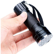 Load image into Gallery viewer, UV Flashlight Pet Urine Detector Light Handheld Flashlight Black light UV Lights 21 LED Ultraviolet Blacklight For Dog Cat Urine Dry Stains Bed Bug (Black)