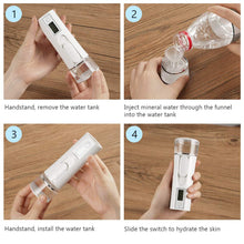 Load image into Gallery viewer, Handy Nano Facial Mister with Skin Analyzer Moisture Tester, Portable Nano Mist Sprayer Atomization Eyelash Extensions Steamer Mister,Mini Cool with Large Capacity,Face Moisturizing