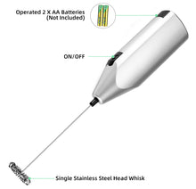 Load image into Gallery viewer, Milk Frother Egg Beater Electric Spring Head Milk Bubble for Large Cup of Milks Thick Creamy Foam Hot Cold Drinks Latte Cappuccino Foamed Coffee Drink