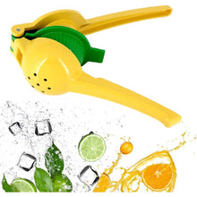 Load image into Gallery viewer, Meidong Lemon Squeezer Lime Handheld Press Manual Juicer Cocktail Mocktail Fruit Press with 2 in 1 Double Layers Yellow
