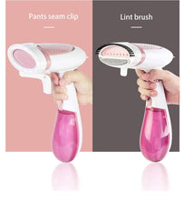 Load image into Gallery viewer, COSMONIC Hanging Ironing Machine Plastic Metal Handheld Transparent Water Tank Travel Foldable Large Capacity High Household Cotton Cloth Ironing Portable Bed Sheets Dormitory Curtains(Pink)