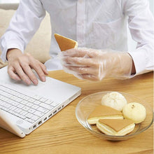 Load image into Gallery viewer, (5*100) Disposable Transparent Barbecue Gloves Work for Food Service gloves,Cooking, Cleaning, Hair Coloring, Painting,BBQ,Food Handling