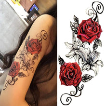 Load image into Gallery viewer, COSMONIC 12 Sheets Flowers Temporary Tattoos Stickers Multi-Colored Mixed Style Body Art Lasting Fake Tattoos Sexy Flowers Collection Waterproof for Women Girls Kids