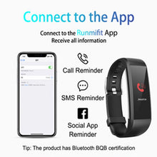 Load image into Gallery viewer, Meidong Fitness Tracker HR, Pedometer, Sleep Monitor, Vibrating Alarm, smart reminder, remote control selfie, health monitoring, exercise tracking, sleep analysis