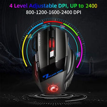 Load image into Gallery viewer, Meidong X7 Wired Gaming Mouse Spectrum Backlit Ergonomic Mouse with 7 colorful breathing light Backlight Modes and Four gears adjustable DPI for Windows PC Gamers(Black)