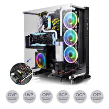 Load image into Gallery viewer, COSMONIC Computer Desktop Power Supply 80 Plus Gold 850W Fully Modular with RGB Light Quiet Cooling Fan Gaming PSU