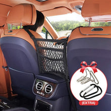 Load image into Gallery viewer, Meidong Car Mesh Organizer 3-Layer Dog Car Net Barrier Car Seat Storage Net Bag Cargo String Net Pouch Holder for Bag Luggage Pets Kids Barrier Disturb Stopper