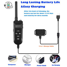 Load image into Gallery viewer, COSMONIC Dog Training Collar Rechargeable Waterproof Remote Dog Training Collar Beep Vibration Shock Electronic Collar Black