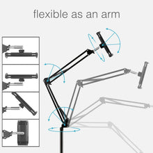 Load image into Gallery viewer, Tablet Floor Stand COSMONIC 360 Degree Adjustable Rotating Phone Holder Tablet Stand-Foot Floor Stand for 3.5 to 11 in Devices