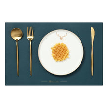 Load image into Gallery viewer, Cosmonic Placemat Heat insulation washable thickened Western table mat dinner plate mat oil and stain resistant household Table Mat Western Bowl Mat Tablecloth 11.8*17.7in (1 Sheet)