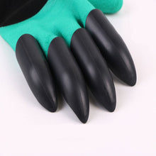 Load image into Gallery viewer, Meidong Gardening Gloves Waterproof Puncture Resistant Genie Mitts 4 Built-in Durable ABS Plastic Claws on Each Hand for Easy to Dig Planting Species Rake (Green)