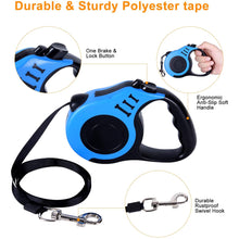 Load image into Gallery viewer, Meidong Retractable Dog Leash 16ft Heavy Duty Pet Walking Leash with Anti-Slip Handle 360° Tangle-Free One-Hand Brake Blue