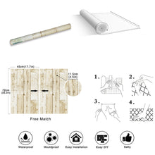 Load image into Gallery viewer, SWTROOM Peel & Stick Wallpaper 3D Wood Waterproof Removable Vintage Wall Covering 17.7" X 236"