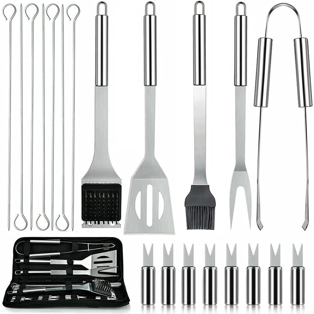 21pcs Complete Grill Accessories Kit, the Very Best Grill Gift on Birthday Wedding - Professional BBQ Accessories Set for Outdoor Camping Grilling